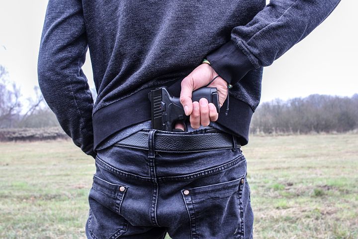 man holding a gun
